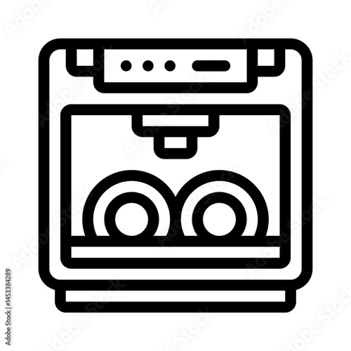 dishwasher line icon