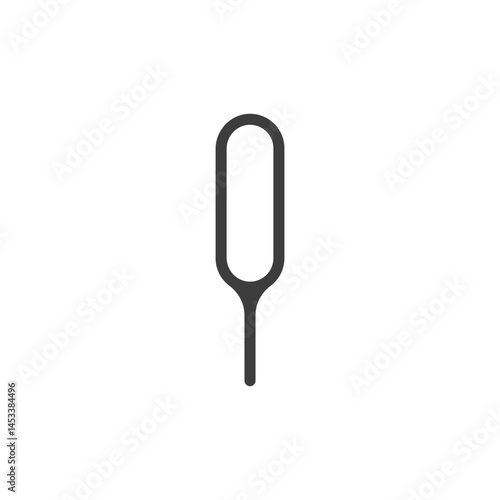 Sim ejector icon. Needle for opening SIM card slot of mobile phone. Vector illustration in Flat style.