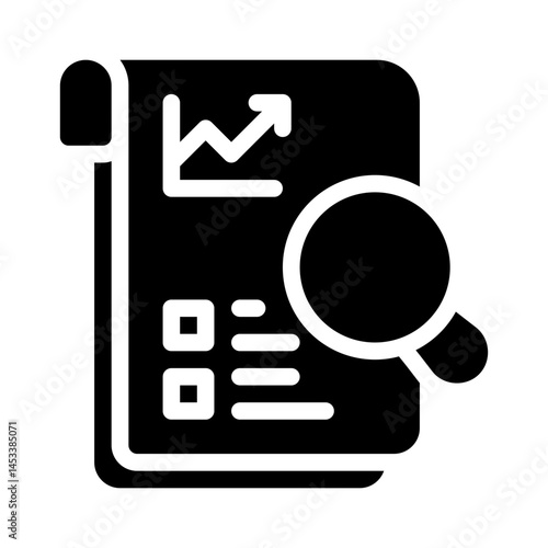 financial audit glyph icon
