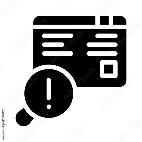 error detection glyph icon