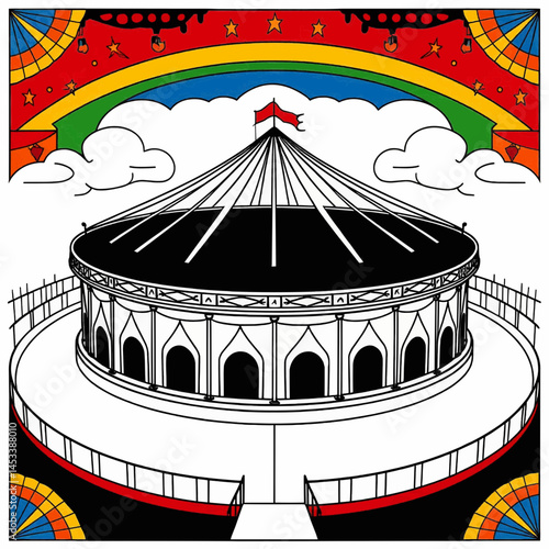 circus tent vector illustration