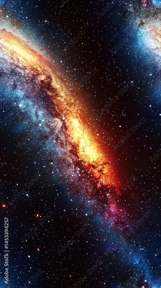 Obraz premium Captivating galaxy filled with stars and nebulas creating a stunning cosmic landscape