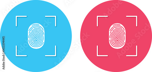 Fingerprint icon Signature concept for password encryption.
