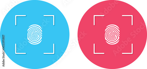 Finger print vector simple logo or icon, incognito man concept