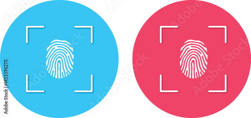 Fingerprint identification. Biometric data design.