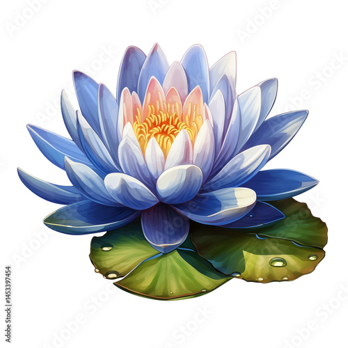 blue water lily