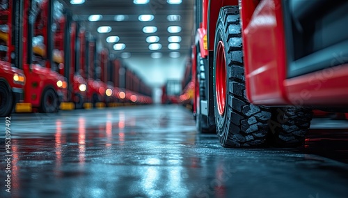 Red Forklifts Warehouse Logistics.