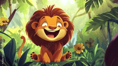 Cute lion cub in jungle (6)