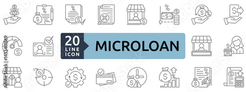 Microloan icon sheet 