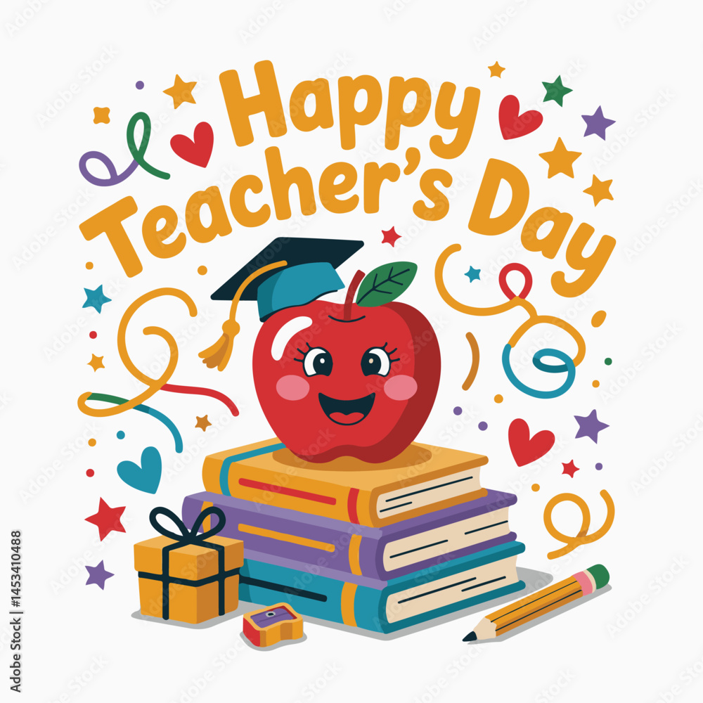 Fototapeta premium World teacher's day celebration. Happy Teacher's Day. October 5. world teachers day celebration. vector illustration, World Teachers' Day concept