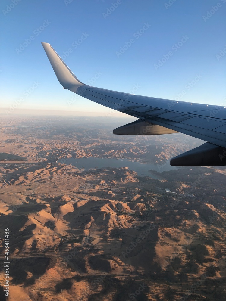 Obraz premium view from airplane window