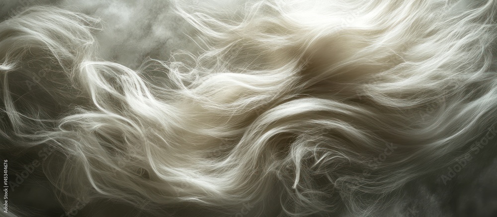 Abstract White Fibers Flowing Abstract White Fibers Flowing