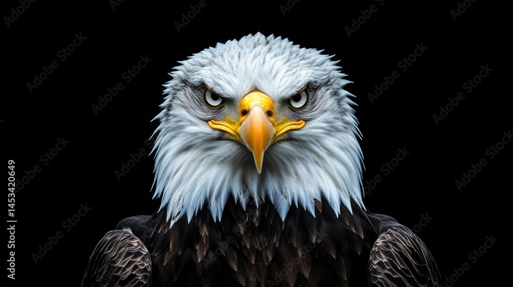 Obraz premium Bald Eagle Portrait with Intense Gaze