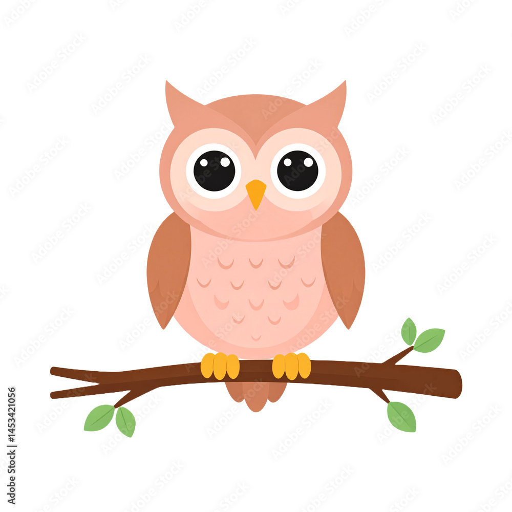 Naklejka premium owl on branch