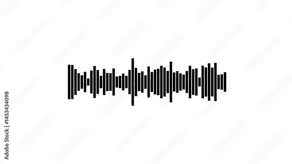 Audio waveform equalizer on white background, Music equalizer, audio waves or sound frequency, Sound wave animation isolated on white background. Alpha channel, spectrum audio animation, audio bar, Audio waveform equalizer on white background, Music equalizer, audio waves or sound frequency, Sound wave animation isolated on white background. Alpha channel, spectrum audio animation, audio bar,