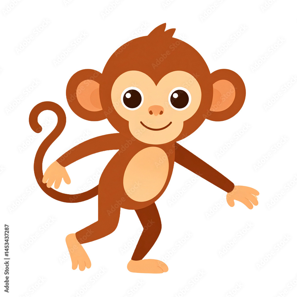 Obraz premium monkey cartoon cute