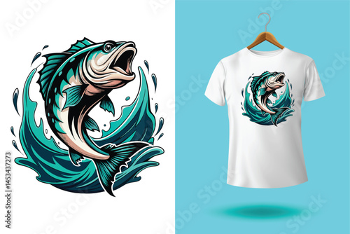 fly fishing illustration river graphic outdoor design adventure t shirt vintage