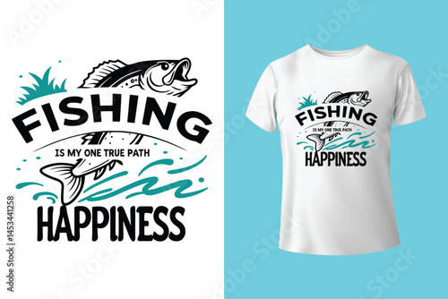 BORN TO FISH FORCED TO WORK fishing t shirt design