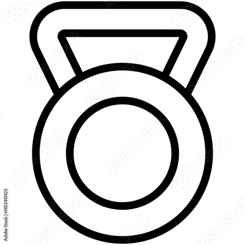 kettlebell line icon