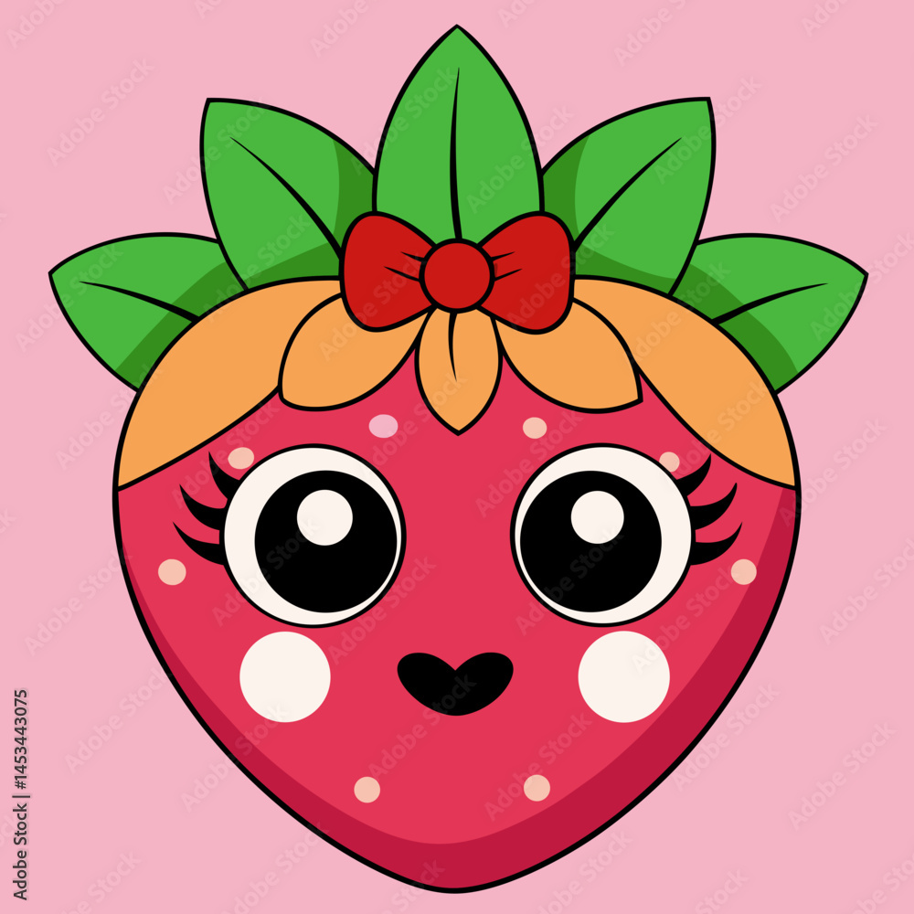 Obraz premium vector illustration of a strawberry