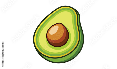 vector illustration of an avocado