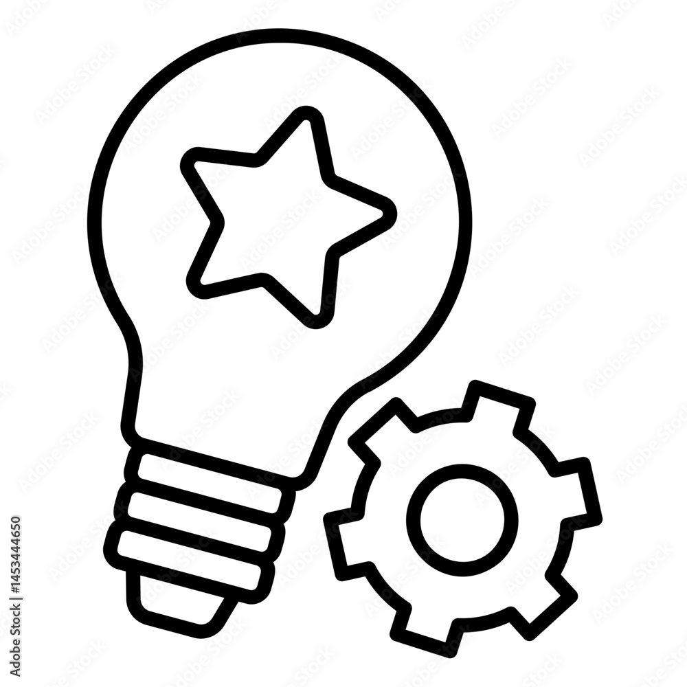 Developing idea icon to build and develop creative ideas Developing idea icon to build and develop creative ideas