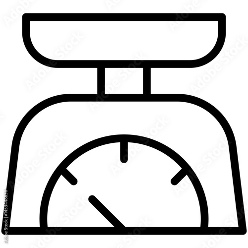 weighing machine line icon