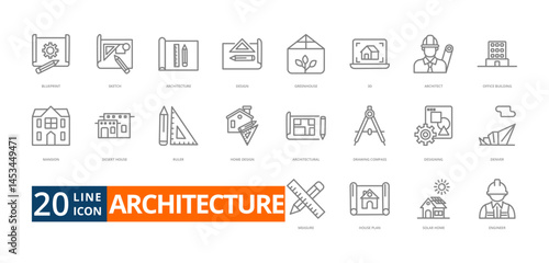Architecture icon set