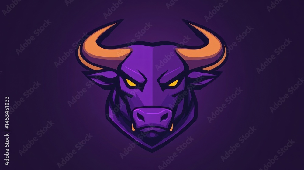 Purple bull logo, dark background Purple bull logo, dark background