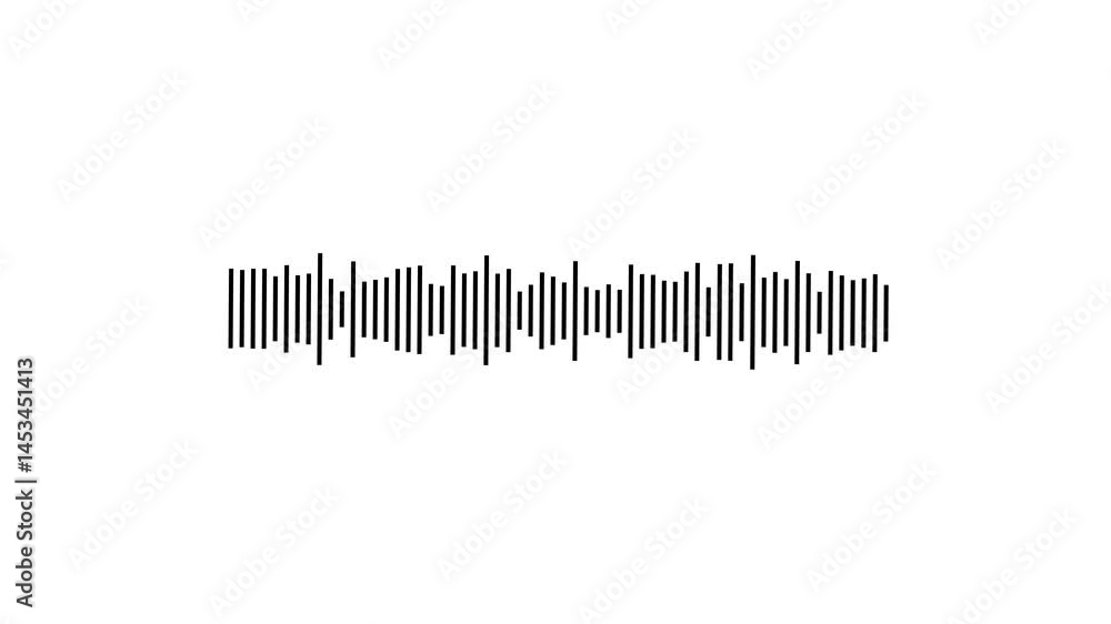 Audio waveform equalizer on white background, Music equalizer, audio waves or sound frequency, Sound wave animation isolated on white background. Alpha channel, spectrum audio animation, audio bar, Audio waveform equalizer on white background, Music equalizer, audio waves or sound frequency, Sound wave animation isolated on white background. Alpha channel, spectrum audio animation, audio bar,