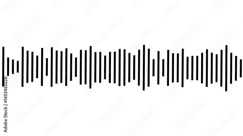 Audio waveform equalizer on white background, Music equalizer, audio waves or sound frequency, Sound wave animation isolated on white background. Alpha channel, spectrum audio animation, audio bar, Audio waveform equalizer on white background, Music equalizer, audio waves or sound frequency, Sound wave animation isolated on white background. Alpha channel, spectrum audio animation, audio bar,