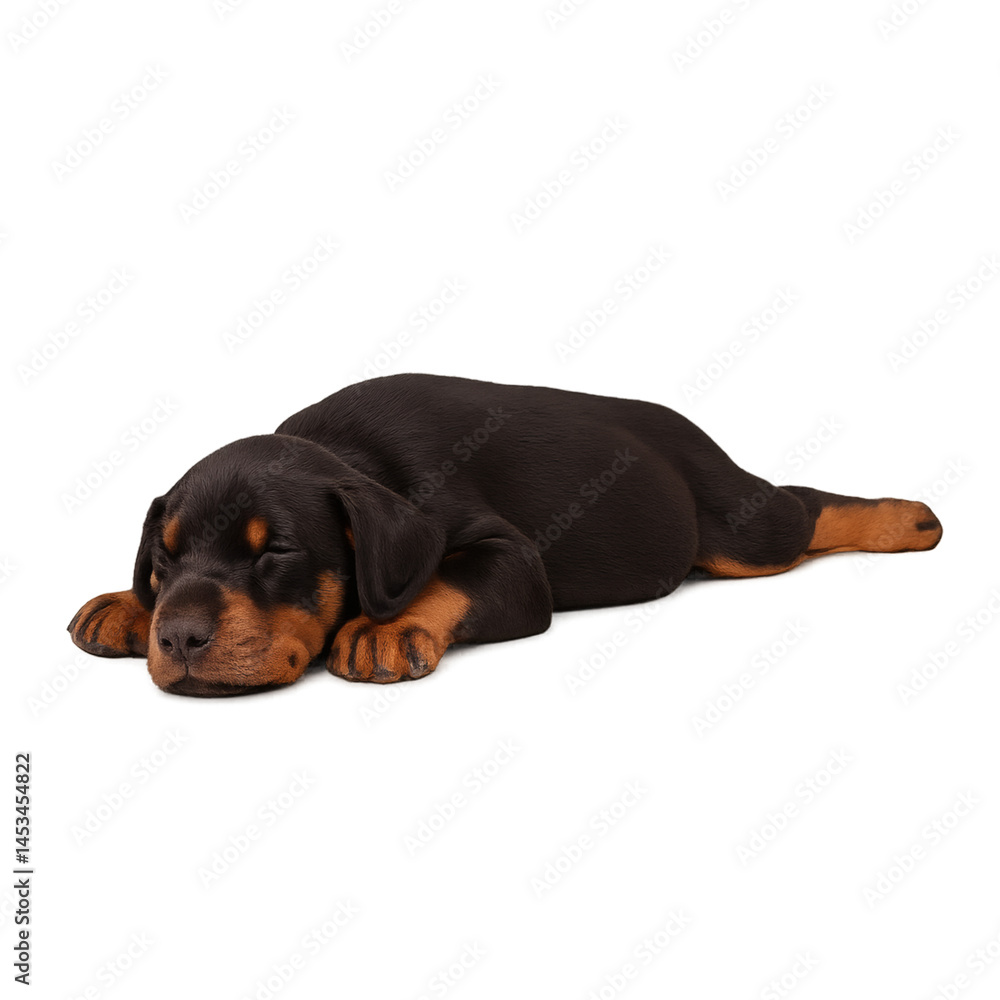 Fototapeta premium Sleeping Doberman Puppy