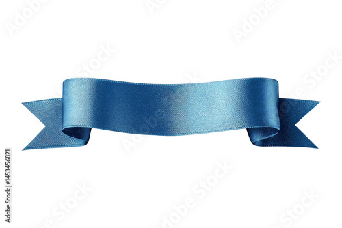 Elegant blue ribbon banner design