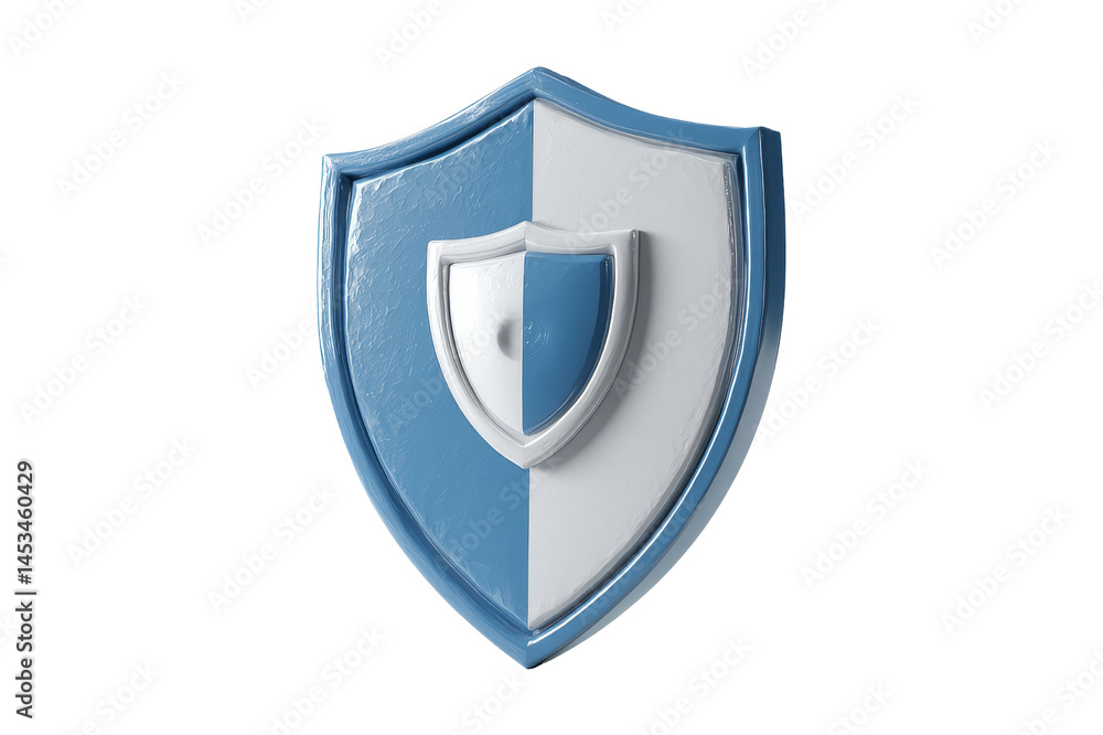 Close-up security shield symbol Close-up security shield symbol