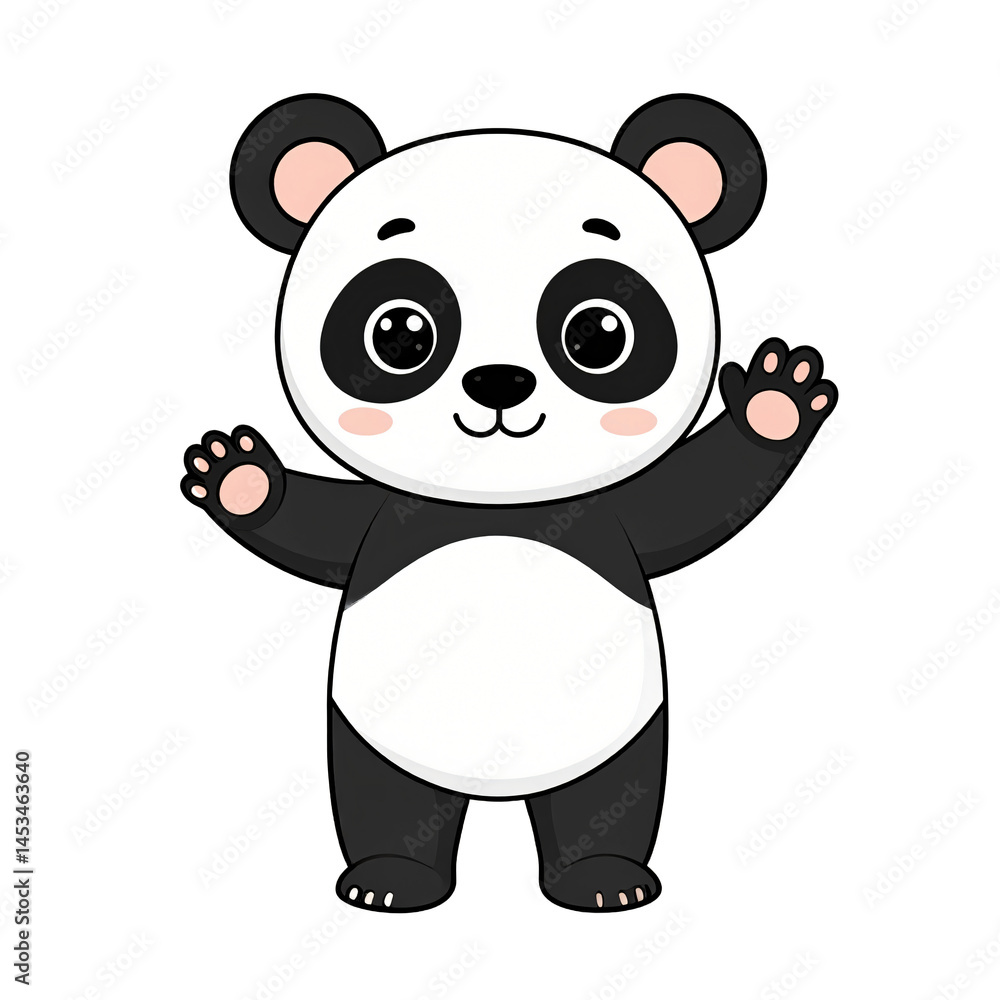 Fototapeta premium panda cute cartoon