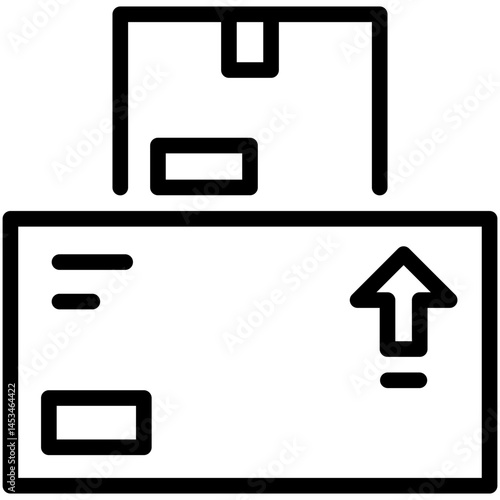 delivery package line icon