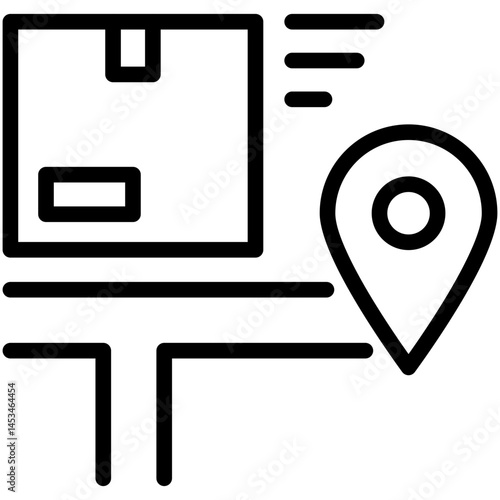 shipping address line icon