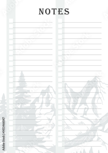 simple line notes design template