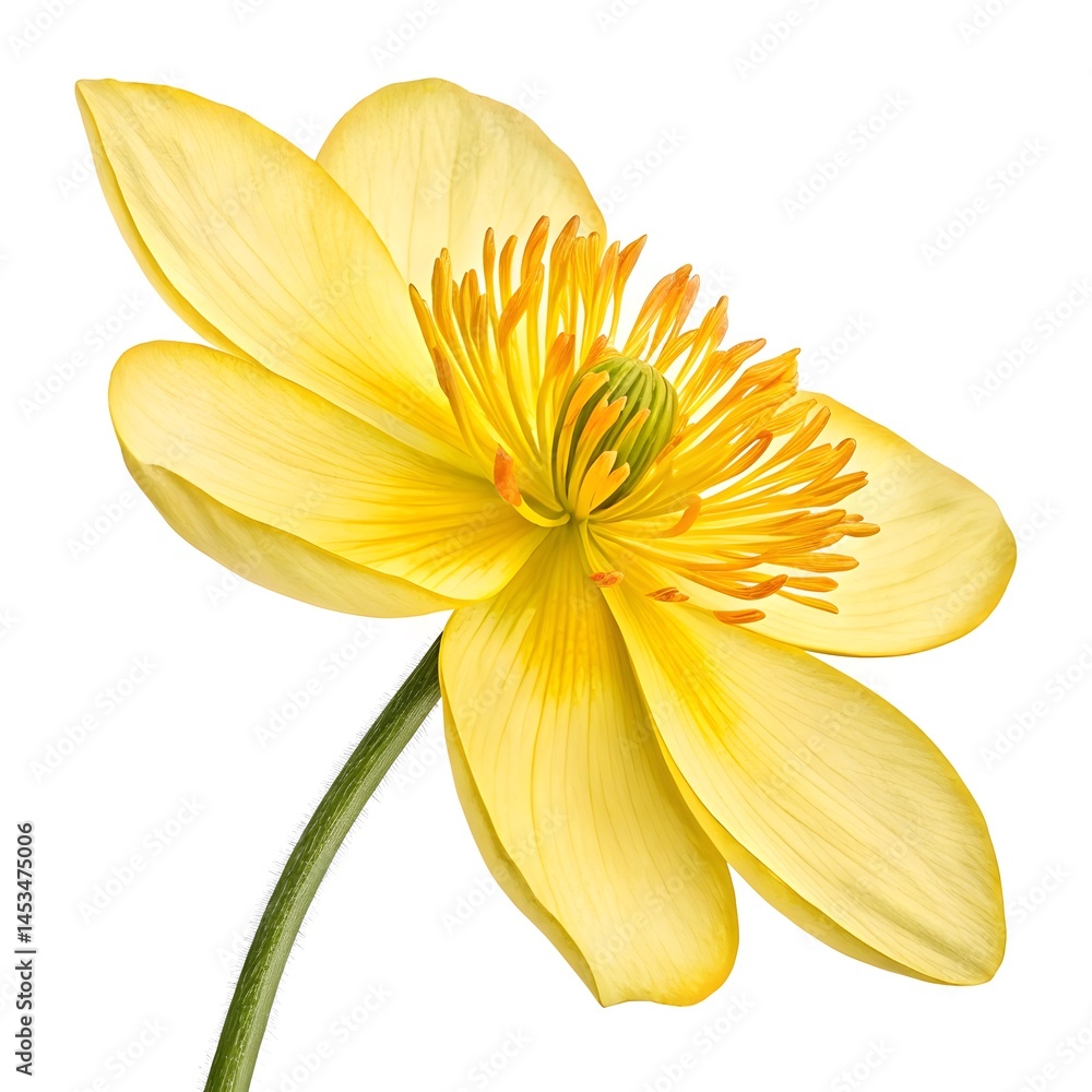 Fototapeta premium yellow flower on white background