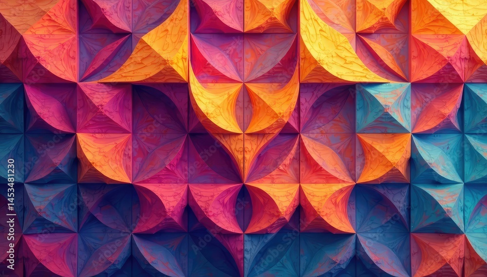 Obraz premium Abstract geometric shapes forming a repeating design , structure, illustration, motif