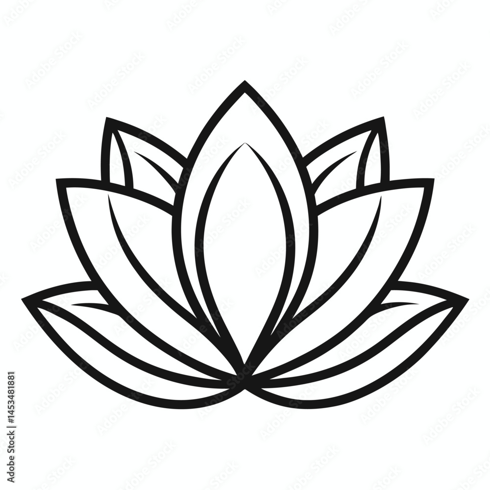 vector illustration of an abstract lotus flower. vector illustration of an abstract lotus flower.