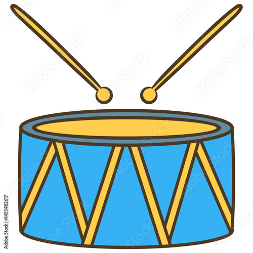 vector illustration of drum music percussion