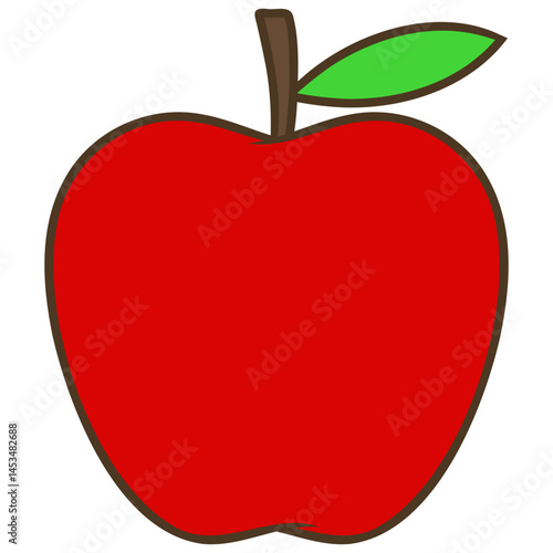 red apple vector illustration