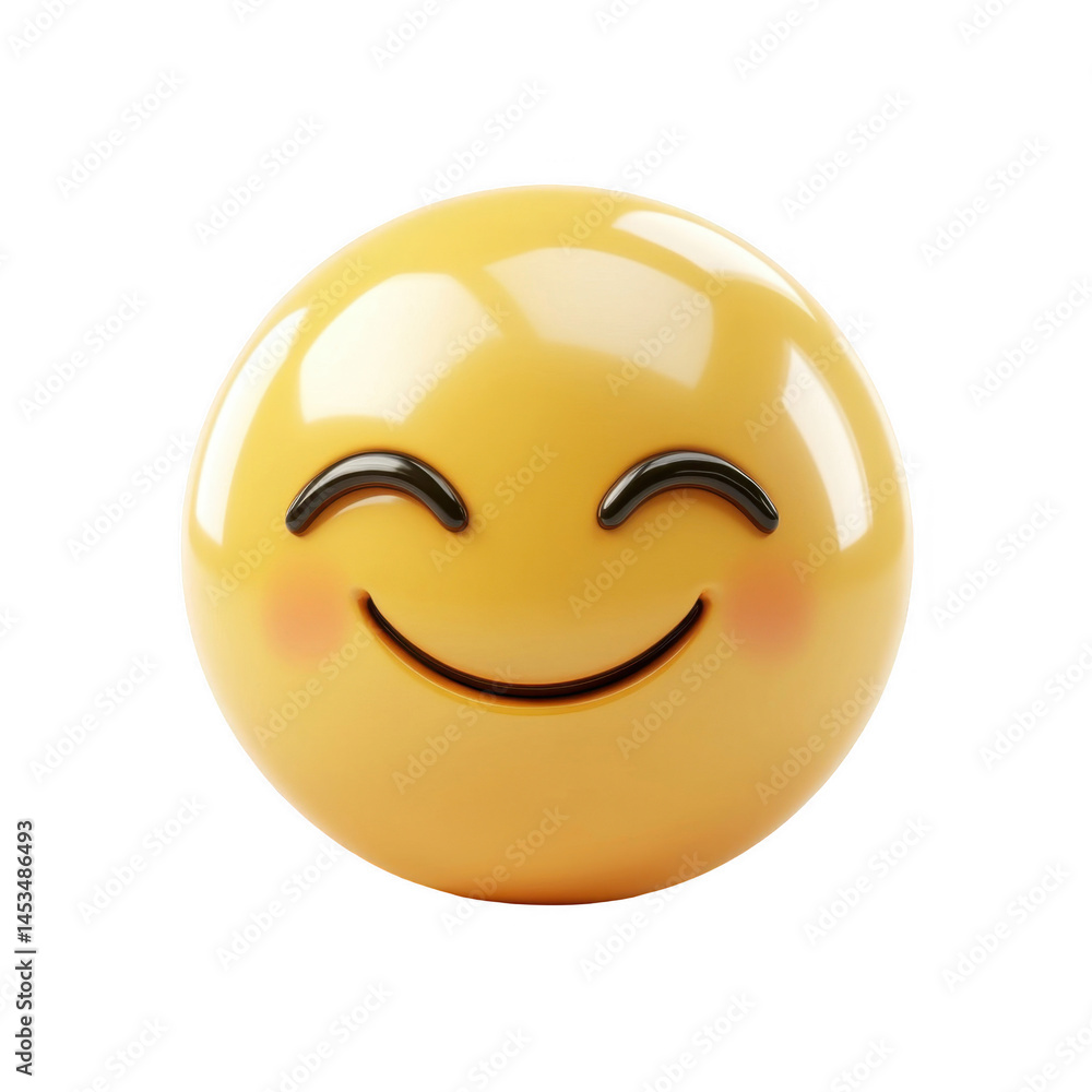 Fototapeta premium 3D Render of a Smiling Emoji