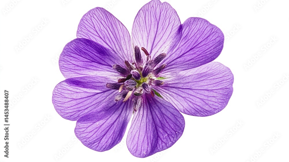 Obraz premium Close Up of Purple Clover Flower (Trifolium Pratense) Isolated on White Background with Clipping Path. Natural Beauty and Botanical Detail.