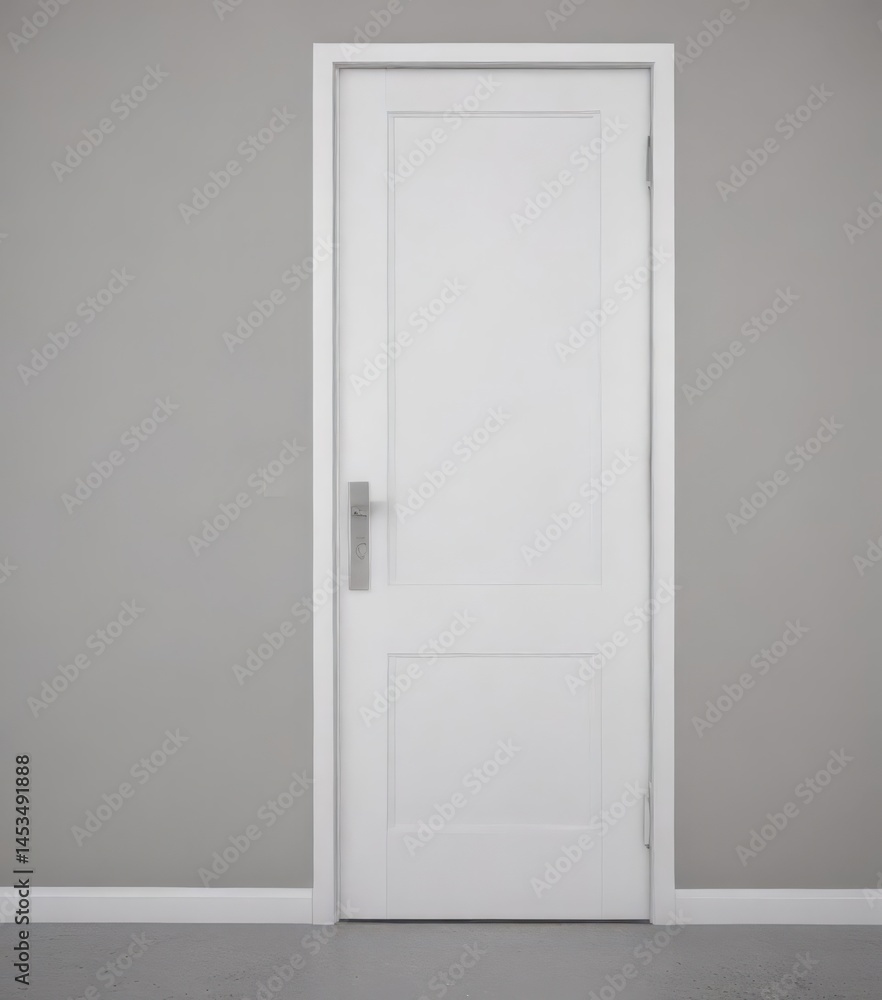 Sleek white door, modern handle, crisp detail , home decor, minimal design Sleek white door, modern handle, crisp detail , home decor, minimal design