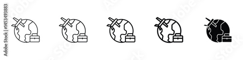 Set of 5 pixel perfect MICE tourism icon with 1 unexpanded, 1 silhouette, An icon representing MICE (Meetings, Incentives, Conferences, Exhibitions) with people, calendar, and podium elements.