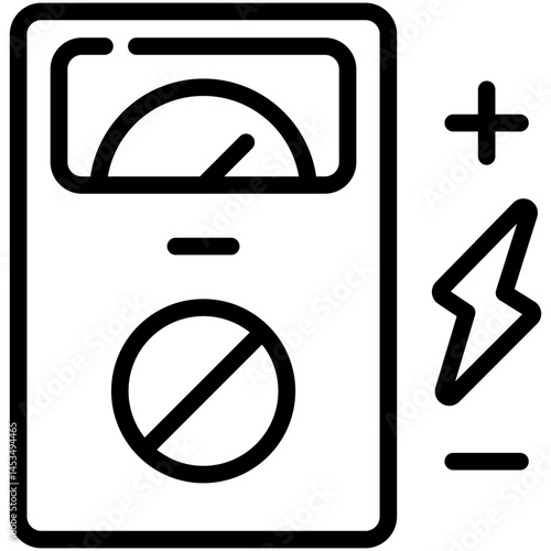 voltmeter line icon