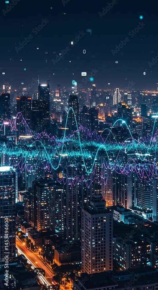Obraz premium City's Silent Symphony AI Generated