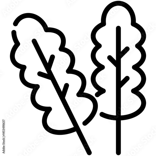 arugula line icon